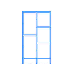 Furniture Storage Cabinets Ikea Hallan Storage Combination Tall 2 Wide Mix Svg Line Art, Free Vectors File